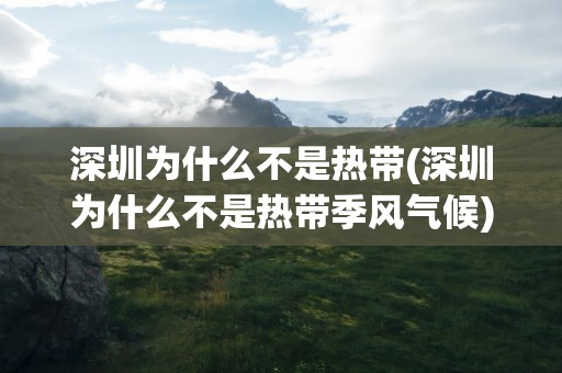 深圳为什么不是热带(深圳为什么不是热带季风气候)