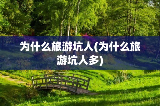 为什么旅游坑人(为什么旅游坑人多)