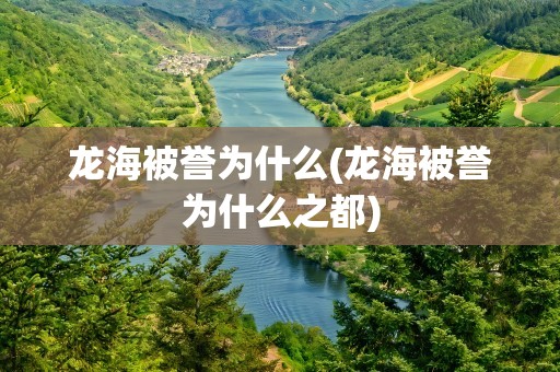龙海被誉为什么(龙海被誉为什么之都)