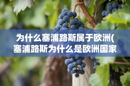 为什么塞浦路斯属于欧洲(塞浦路斯为什么是欧洲国家)