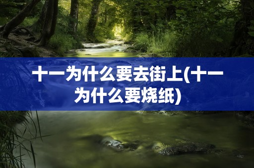十一为什么要去街上(十一为什么要烧纸)