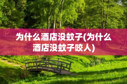 为什么酒店没蚊子(为什么酒店没蚊子咬人)