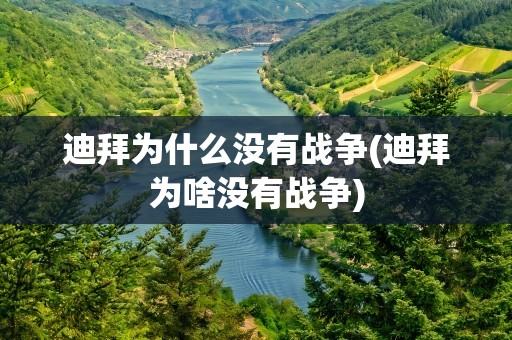 迪拜为什么没有战争(迪拜为啥没有战争)