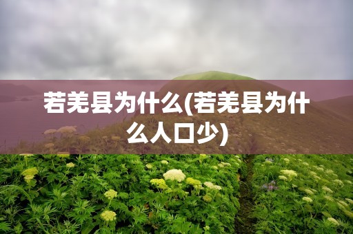 若羌县为什么(若羌县为什么人口少)