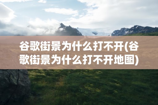 谷歌街景为什么打不开(谷歌街景为什么打不开地图)