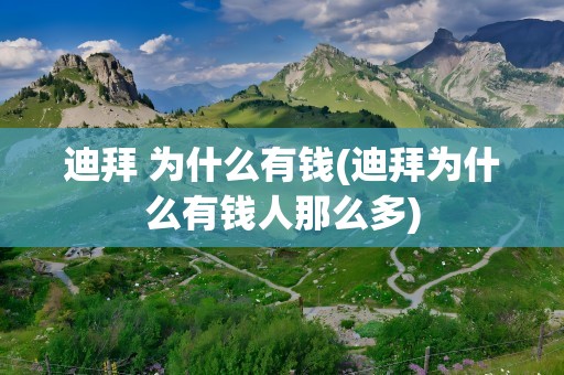 迪拜 为什么有钱(迪拜为什么有钱人那么多)