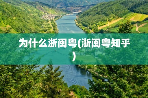为什么浙闽粤(浙闽粤知乎)