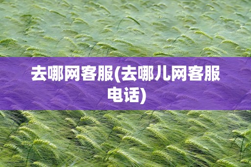 去哪网客服(去哪儿网客服电话)