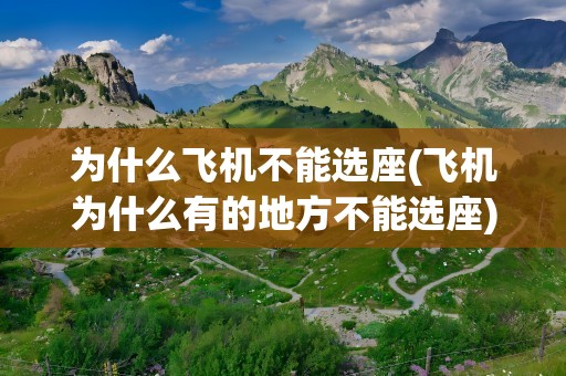 为什么飞机不能选座(飞机为什么有的地方不能选座)