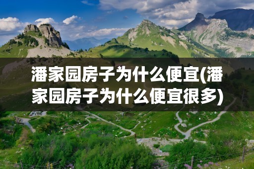 潘家园房子为什么便宜(潘家园房子为什么便宜很多)