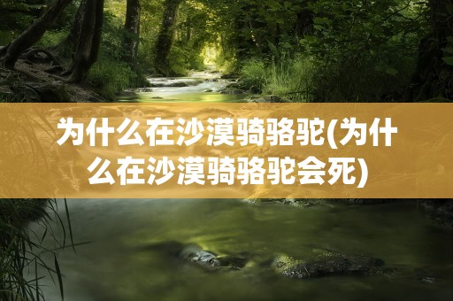 为什么在沙漠骑骆驼(为什么在沙漠骑骆驼会死)