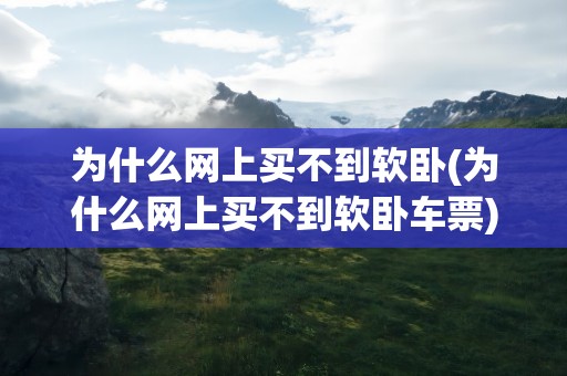 为什么网上买不到软卧(为什么网上买不到软卧车票)