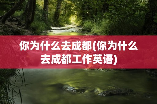 你为什么去成都(你为什么去成都工作英语)