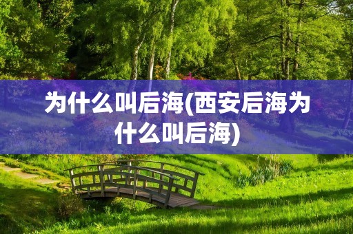 为什么叫后海(西安后海为什么叫后海)