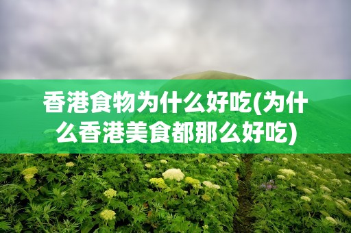香港食物为什么好吃(为什么香港美食都那么好吃)