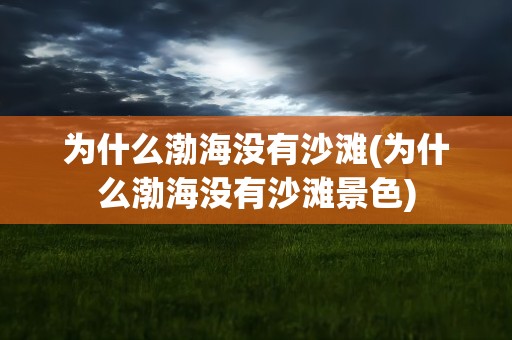为什么渤海没有沙滩(为什么渤海没有沙滩景色)