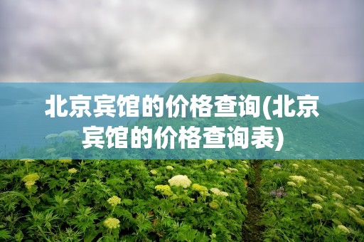 北京宾馆的价格查询(北京宾馆的价格查询表)