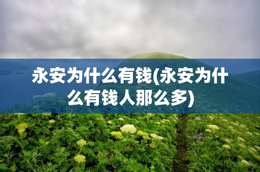 永安为什么有钱(永安为什么有钱人那么多)