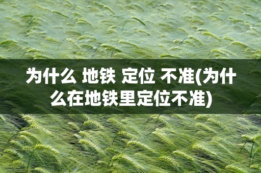为什么 地铁 定位 不准(为什么在地铁里定位不准)