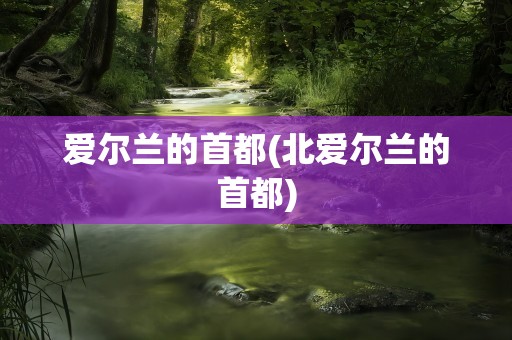 爱尔兰的首都(北爱尔兰的首都)