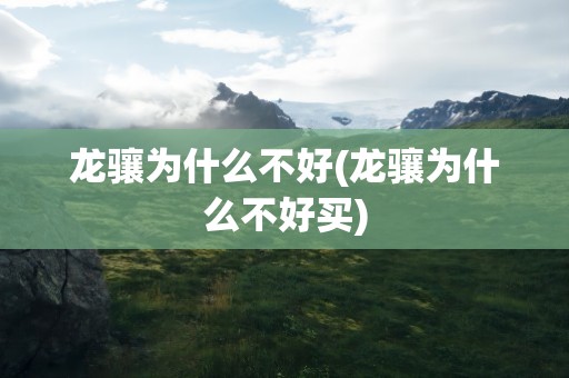 龙骧为什么不好(龙骧为什么不好买)