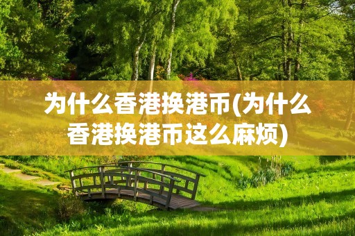 为什么香港换港币(为什么香港换港币这么麻烦)