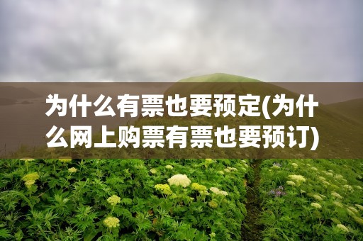 为什么有票也要预定(为什么网上购票有票也要预订)
