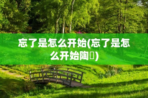 忘了是怎么开始(忘了是怎么开始陶喆)