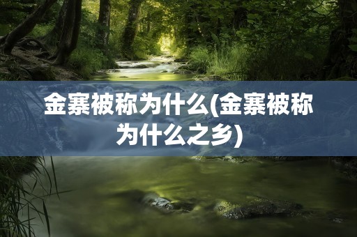 金寨被称为什么(金寨被称为什么之乡)