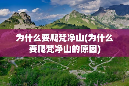 为什么要爬梵净山(为什么要爬梵净山的原因)