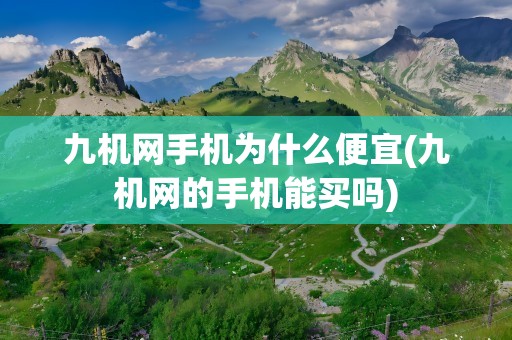 九机网手机为什么便宜(九机网的手机能买吗)