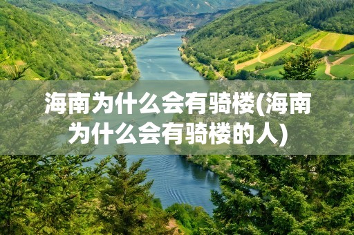 海南为什么会有骑楼(海南为什么会有骑楼的人)