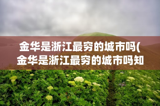 金华是浙江最穷的城市吗(金华是浙江最穷的城市吗知乎)