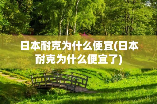 日本耐克为什么便宜(日本耐克为什么便宜了)