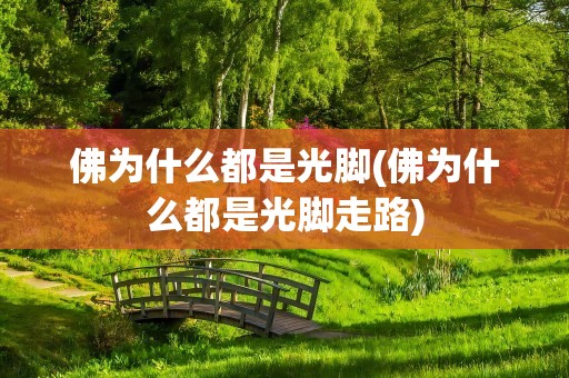 佛为什么都是光脚(佛为什么都是光脚走路)