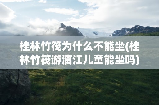 桂林竹筏为什么不能坐(桂林竹筏游漓江儿童能坐吗)