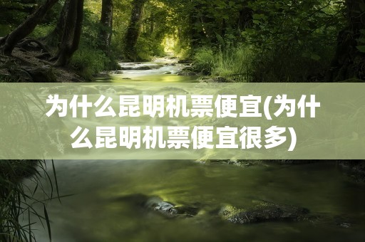 为什么昆明机票便宜(为什么昆明机票便宜很多)