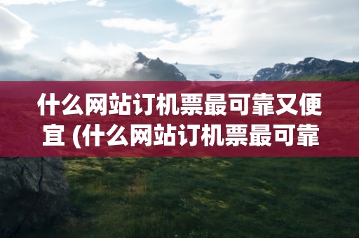 什么网站订机票最可靠又便宜 (什么网站订机票最可靠又便宜)