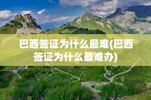 巴西签证为什么最难(巴西签证为什么最难办)