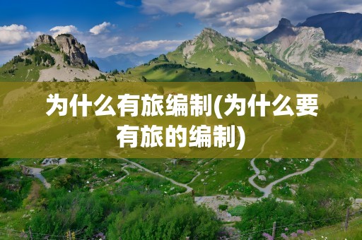 为什么有旅编制(为什么要有旅的编制)