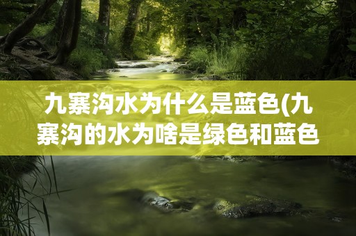 九寨沟水为什么是蓝色(九寨沟的水为啥是绿色和蓝色)