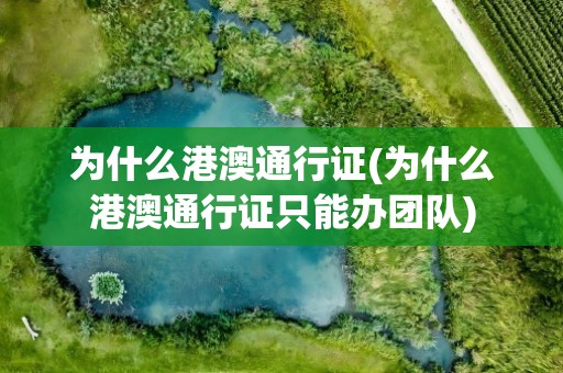 为什么港澳通行证(为什么港澳通行证只能办团队)
