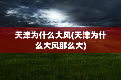 天津为什么大风(天津为什么大风那么大)