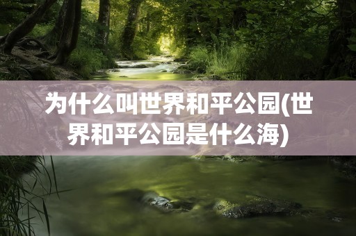 为什么叫世界和平公园(世界和平公园是什么海)