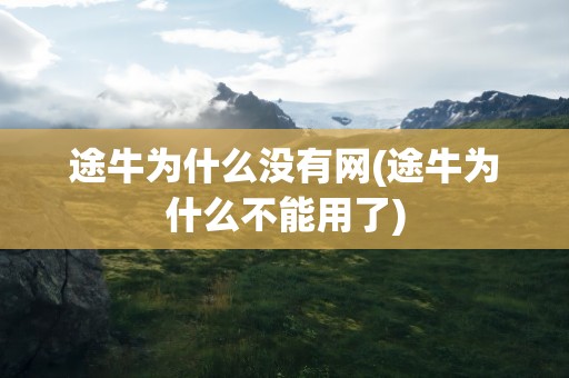 途牛为什么没有网(途牛为什么不能用了)