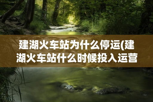 建湖火车站为什么停运(建湖火车站什么时候投入运营)