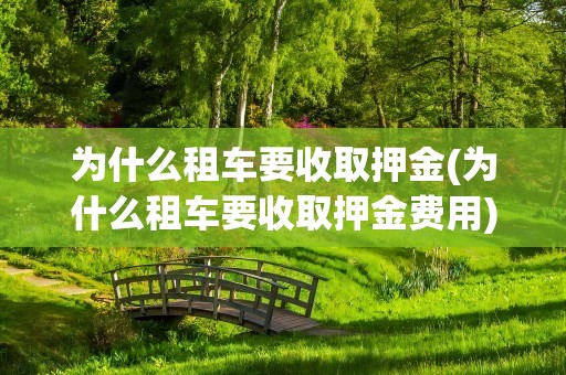 为什么租车要收取押金(为什么租车要收取押金费用)