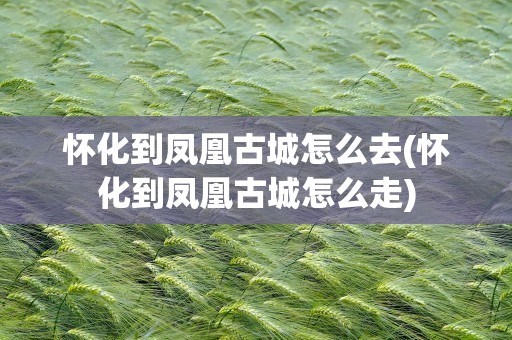 怀化到凤凰古城怎么去(怀化到凤凰古城怎么走)