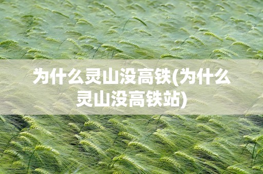 为什么灵山没高铁(为什么灵山没高铁站)