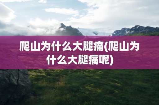 爬山为什么大腿痛(爬山为什么大腿痛呢)